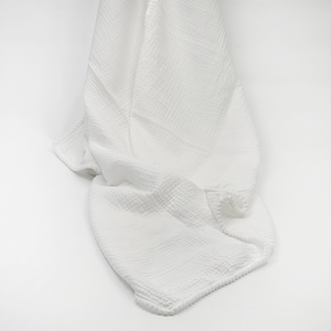 GOTS fabricante certificado orgánico crepe muselina <span class=keywords><strong>Ropa</strong></span> De bebé recién nacido ducha regalo cubierta edredón manta De bebé con encaje - Product Image 4