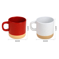 Tasse en céramique personnalisée de style américain créatif, 14 oz, sublimation vierge, pleine couleur, tasse à maquillage en argile, tasse à café, à thé, à eau