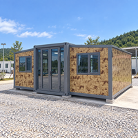 Maison conteneur modulaire à double aile extensible, à assemblage rapide, insonorisée, pour projets hôteliers de tourisme de luxe personnalisés