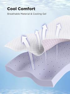 Nuovi fori ventilati per il flusso d'aria che elaborano il materassino in Memory Foam infuso lavanda con copertura in bambù - Product Image 5