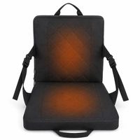 Siège de stade chauffant portable rechargeable par USB avec dossier et coussin rembourré doux pour les événements sportifs et en plein air