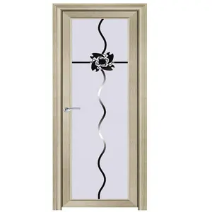 Modern Style Single Swing Aluminum Bathroom Glass Doors Bathrooms Picture