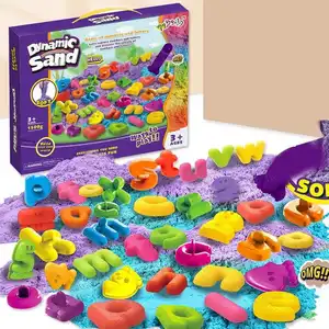 New Arrival 2024 Play Sand DIY Letter Number Magic Sand With Animals Mould Accessories Sensory Sand Activity Toys Gift for Kids