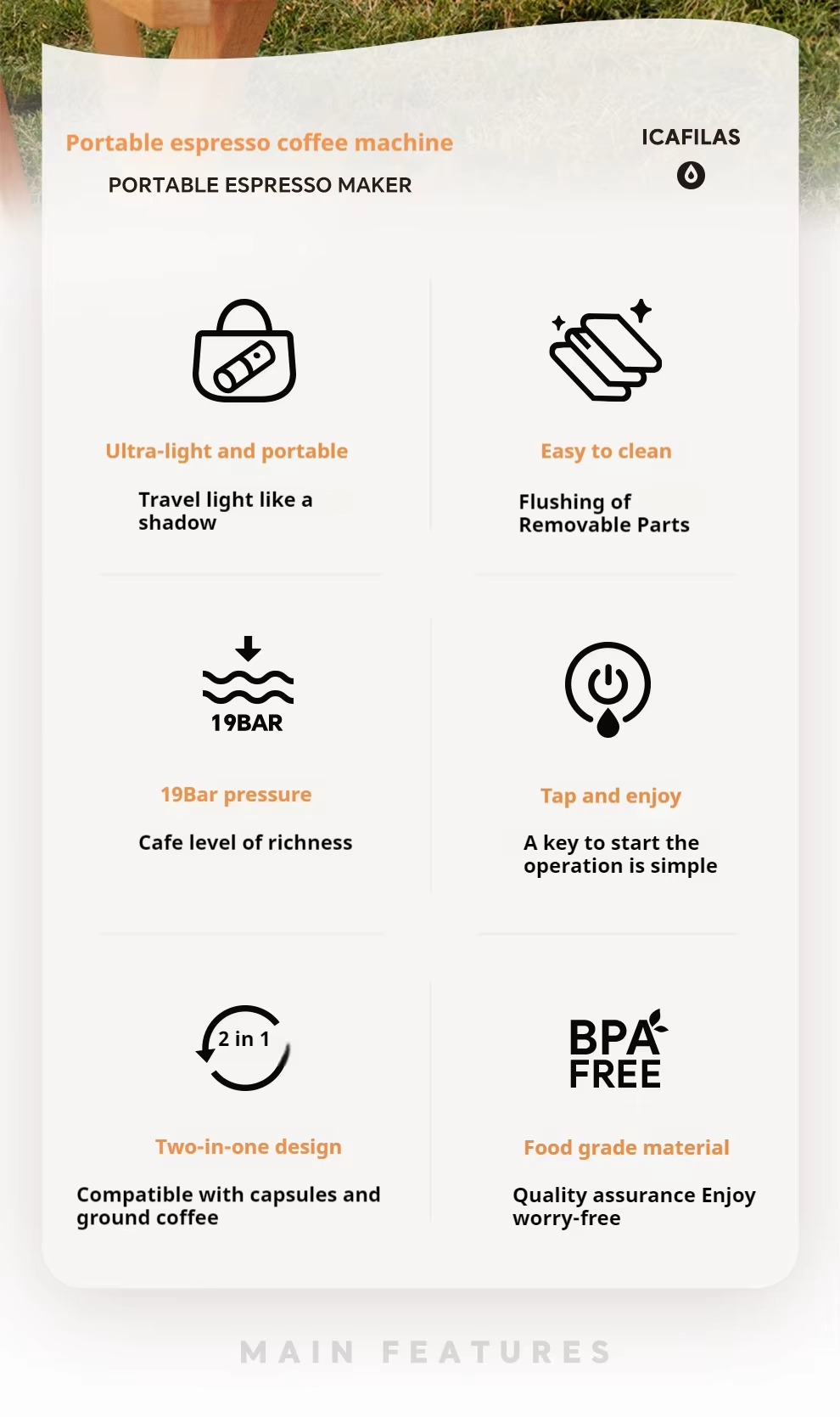 coffee machine coffee maker travel outdoor portable mini 20bar 5v on the go heating espresso function