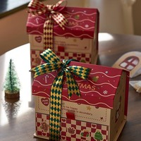 Boîte d'emballage cadeau de Noël en carton ondulé rigide personnalisée, tendance de la mode écologique, pour bonbons et cadeaux et artisanat