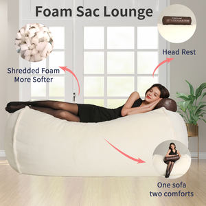 De cuero <span class=keywords><strong>Joe</strong></span> dormitorio relleno de espuma compresible gigante bolsa de frijol venta al por mayor sillón elástico gran puff - Product Image 1