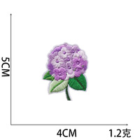 Patch brodé en tissu motif lotus 3D, étiquette brodée en forme de rose, fleur thermocollante pour décorations de chapeaux