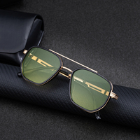 Lunettes de soleil polarisées UV400 Partagas pour hommes, style rétro, avec logo personnalisé, double pont carré et charnière à ressort, vente en gros