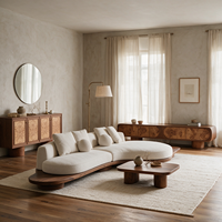 Canapé en tissu moderne sur mesure, ensemble de meubles de salon pour appartement et hôtel, taille personnalisée