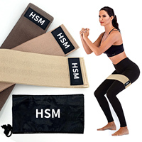 Set Resistance Band Pinggul HSM Pull Up, Kain Anti-Selip, untuk Olahraga Body Building, Gym Rumahan, dan Latihan Peregangan