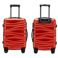 Valise rigide ABS + PC 20/24/28 pouces Valise à roulettes à roulettes pratique Voyage en famille Ouverture à glissière Nylon PU