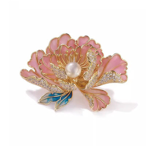 Broche de Cristal Azul de Alta Gama con Diseño de Flor, Regalo para Mujer, Accesorio de Moda para Trajes y Abrigos - Product Image 4