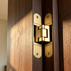 <span class=keywords><strong>Charnière</strong></span> dissimulée moderne en alliage de zinc réglable 3D 180° - Fermeture amortie robuste pour portes pliantes en bois/acier (<span class=keywords><strong>Charnière</strong></span> de porte cachée) - Product Image 4