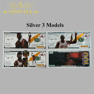 Uang Kertas Bola Basket Amerika 2026 Berlapis Perak 24K untuk Hadiah - Product Image 1