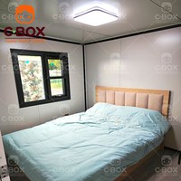 Cbox Maison en conteneur pliable Offre Spéciale avec toilette de chambre à coucher prête à expédier Maison extensible de 20 pieds 40 pieds