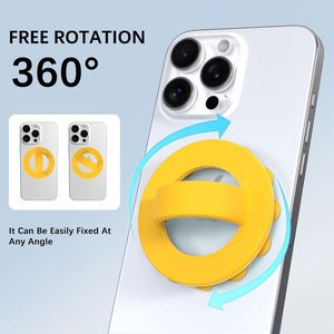 Modern Eco-Friendly Silicone Phone Ring Holder UV Printing Suction Cup 360 Rotatable Phone Grip Stand - Product Image 3