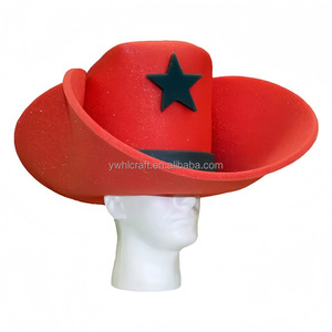 Sombrero de vaquero de espuma de gran tamaño personalizado HLC ODM, sombrero de celebración de fiesta de vaquera enorme roja para <span class=keywords><strong>Halloween</strong></span>, Cosplay, decoración de fiesta de Carnaval - Product Image 2