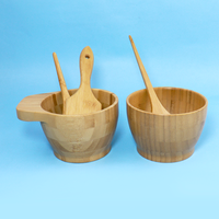 Kit d'outils de teinture pour cheveux en bois de bambou bol de teinte écologique planche à brosse spatule bol de coloration et ensemble de pinceaux