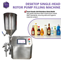 Machine de remplissage professionnelle de bureau à pompe rotative à tête unique, système de remplissage haute viscosité pour confitures, pâtes et sauces gourmandes