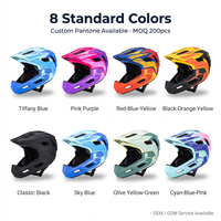 Casque intégral convertible 2-en-1 pour enfants avec ensemble d'équipement, protections réglables résistantes aux chocs pour VTT, BMX, skateboard, trottinette