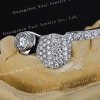 Grillz dentaire unisexe en argent S925, or 10K, 14K, 18K, avec diamants 100% testés certifiés par un tiers, taille brillant grande taille, qualité VVS, style Hip