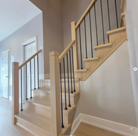 Balustres en fer forgé droits, simples et élégants, pour escaliers de villa
