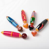 Usine en gros créatif dessin animé grosse poupée stylo à bille haute valeur mignon Style poupée tête cadeau stylo ensemble