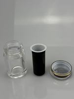 Pot à pilules en acrylique double couche de qualité alimentaire, flacon haut de gamme pour compléments alimentaires, taille personnalisée pour poudre d'herbes et vitamines
