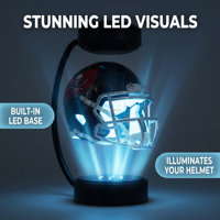 Base d'affichage à lévitation magnétique flottante pour casque de moto, support d'affichage rotatif pour casque avec lumière LED