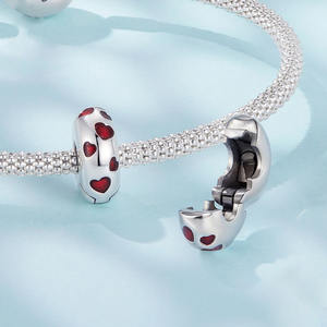 2025 nouveau S925 argent classique coeur Point perles bricolage Bracelet fermoir breloques accessoires Offre Spéciale breloques - Product Image 5