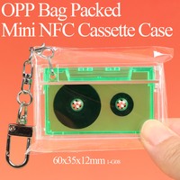 WEISHENG Mini album musical, pendentif porte-clés cassette vintage, autocollant couleur personnalisé, cadeau musical rétro, cassette NFC