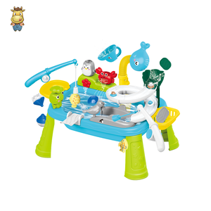 Table de jeu électrique Dolphin pour sable et eau avec canne à pêche et fontaine, jouet sensoriel d'extérieur pour tout-petits, idéal pour la plage, vente en gros - Product Image 1