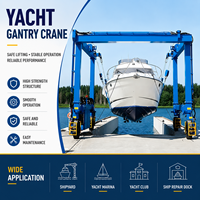 10 Ton Deniz Tipi Seyahat Vinci Lastik Tekerlekli Tekne Taşıma Vinci, Küçük Tersanelerde Transfer ve Tekne Taşıma İçin İhracat Standartlarına Uygun
