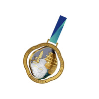 Médaille en métal plaqué argent avec impression typographique 3D du Dragon Oriental-Très beau souvenir