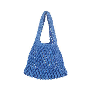 세련된 코튼 로프 짠 마크라메 메쉬 그물 비치 백 수제 크로 셰 뜨개질 가방 대용량 핸드 백 - Product Image 6