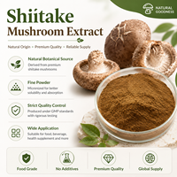 LongBio Extracto de Hongo Shiitake en Polvo (Lentinus Edodes) Cuerpo Fructífero Extraído con Agua Caliente 30% Polisacáridos Grado Alimenticio