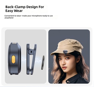 Microphone sans fil omnidirectionnel à clip magnétique, ultra-léger 9g, Plug & Play, 10h d'autonomie sur une seule pile, 40h au total avec étui de charge - Product Image 5