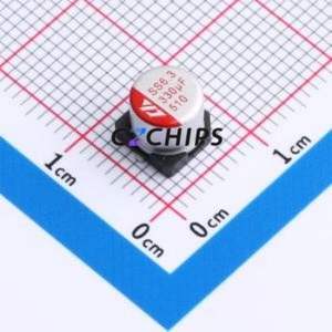 SS331M6R3E5R8R1Z00ZZ ตัวเก็บประจุแบบแข็ง SMD, D6.3xL5.8 มม. ( ความจุ: 330uF ) ( ความแม่นยำ: 20% แรงดันไฟฟ้าที่กำหนด: 6.3V ) - Product Image 1