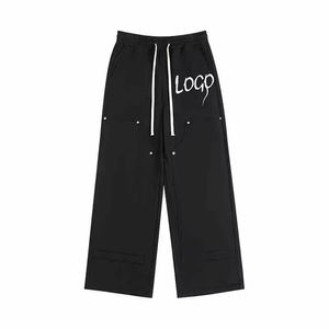 <span class=keywords><strong>กางเกง</strong></span>วอร์มขากว้างผ้าคอตตอนสำหรับผู้ชายกางเกงซับเหงื่อผ้าคอตตอนฟอกสีความเป็นกรดกางเกงวอร์มยาวถึงเข่าคู่สำหรับผู้ชาย - Product Image 1