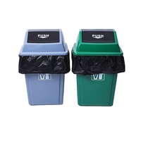 Bolsas de Basura Negras Resistentes para Uso Doméstico y Comercial, 30L-240L, Bolsas de Basura Grandes, Extra Fuertes y Duraderas, Impresión en Huecograbado