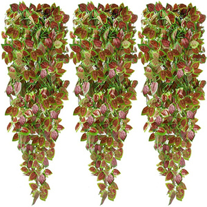 Plantas colgantes artificiales de hiedra falsa, hojas falsas verdes para decoración de boda - Product Image 1