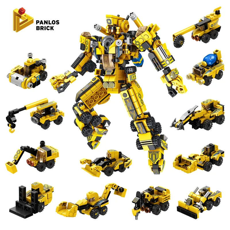Panlos 633008 Amazon meilleur vendeur avec 25 façons de changer de voiture pour enfants véhicules de construction jouets blocs de construction legoed
