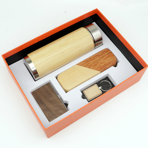 Merchandising Corporate Promotional Business Gifts Wooden Pen Wood Keyring Giveaways Gift Set With Custom Logo Set Gift