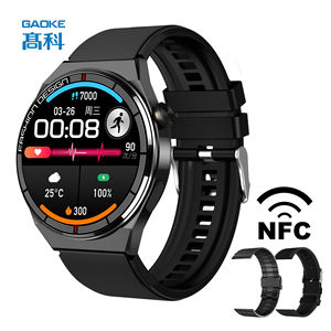 GAOKE NFC Fitness <span class=keywords><strong>Tracker</strong></span> Reloj inteligente Monitoreo de Salud de oxígeno en sangre H4 Pro Max Reloj inteligente de llamada 3 en 1 <span class=keywords><strong>Smartwatch</strong></span> para hombres - Product Image 1
