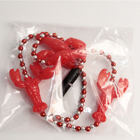 Collar de Pinzas de Langosta LED Rojas Intermitentes Zhizunlin, Cuentas Luminosas para Mardi Gras, Artículos de Fiesta, Regalo de Navidad
