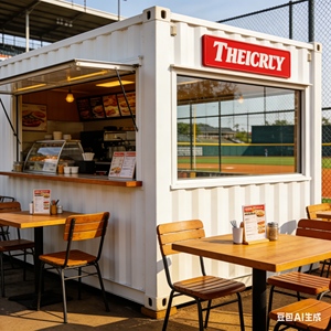 ร้านค้าสำเร็จรูปสำหรับแฟนฟุตบอล บ้านคอนเทนเนอร์สำเร็จรูปสำหรับขายสินค้าในสนามกีฬา - Product Image 5