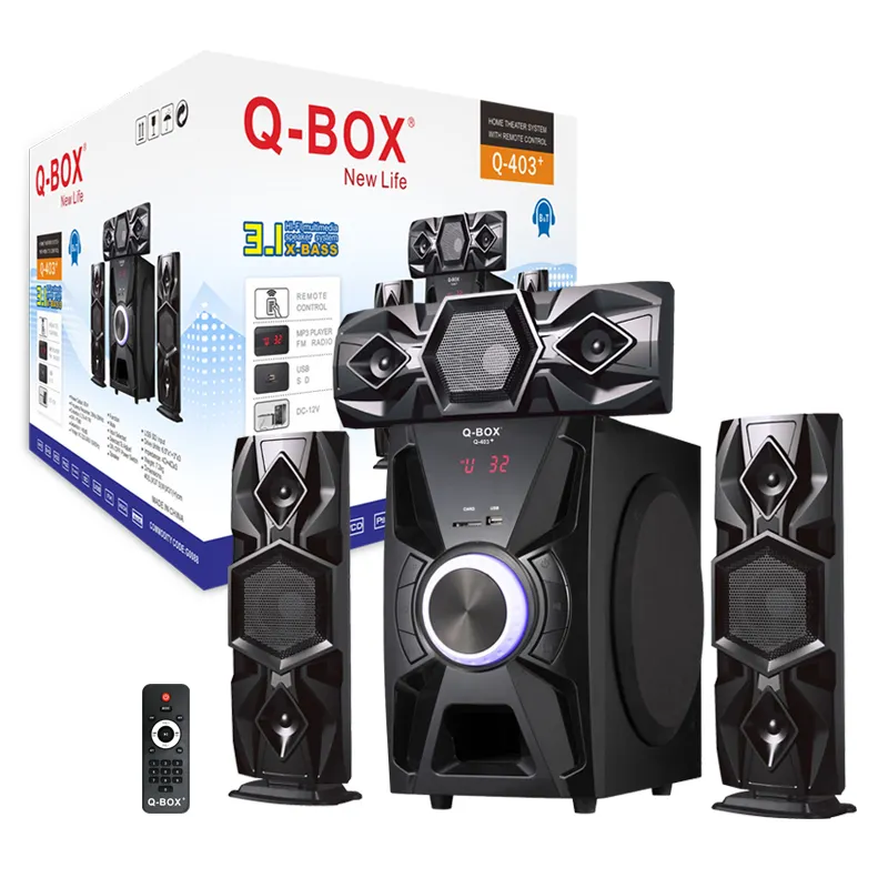 Q-BOX Q-403+ New big magnet subwoofer speakers cone speaker paper 8inj kgf sound set