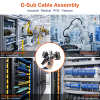 Câble personnalisé DB9 DB15 DB25 DB37 D-Sub avec gaine en PVC, faisceau de câblage pour contrôleur industriel, équipement de communication PLC