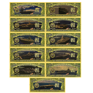 11 stijlen US Navy gouden folie bankbiljet 1000000 USD dubbelzijdig 15x7cm verzamelbaar non-valuta cadeau voor veteranen & verzamelaars - Product Image 1