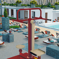 Máquina de gimnasio de fitness para deportes al aire libre de acero duradero a la venta equipo de ejercicio de parque multifunción